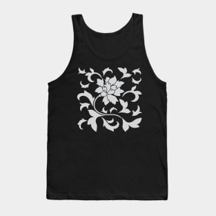 Oriental Flower – Silver Tank Top